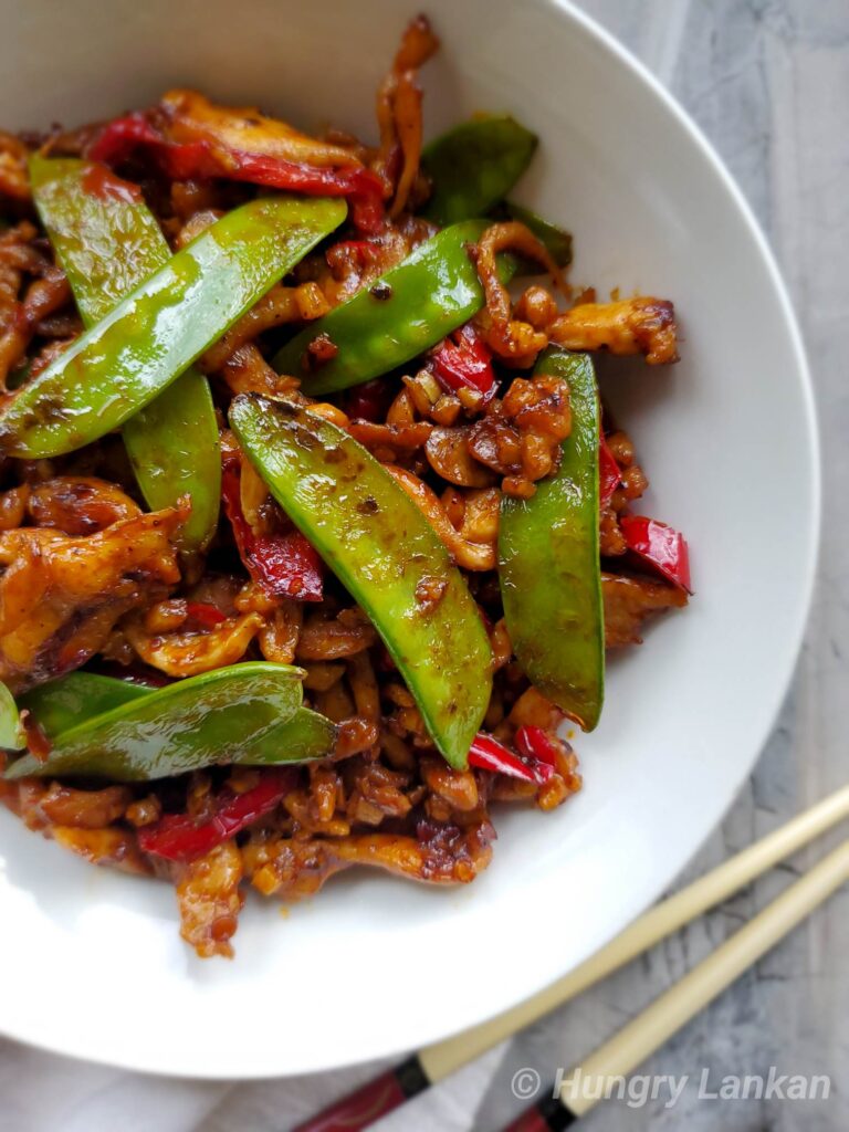 Chicken with Chili Bean Sauce Recipe - Hungry Lankan