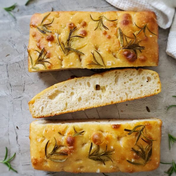 sourdough focaccia with rosemary and sea salt