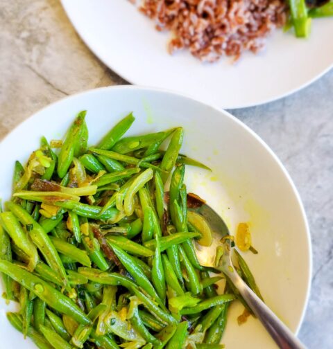 Sri Lankan green beans stir-fry