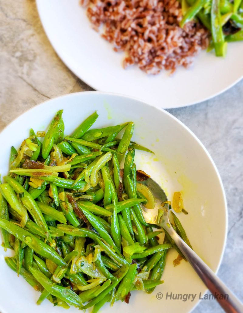 Sri Lankan green beans stir-fry - Hungry Lankan