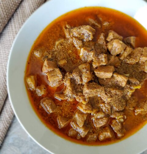 Sri Lankan red pork curry