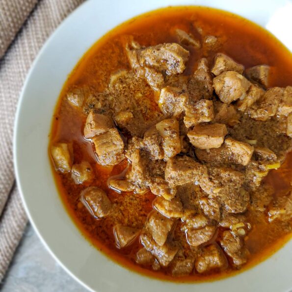 Sri Lankan red pork curry