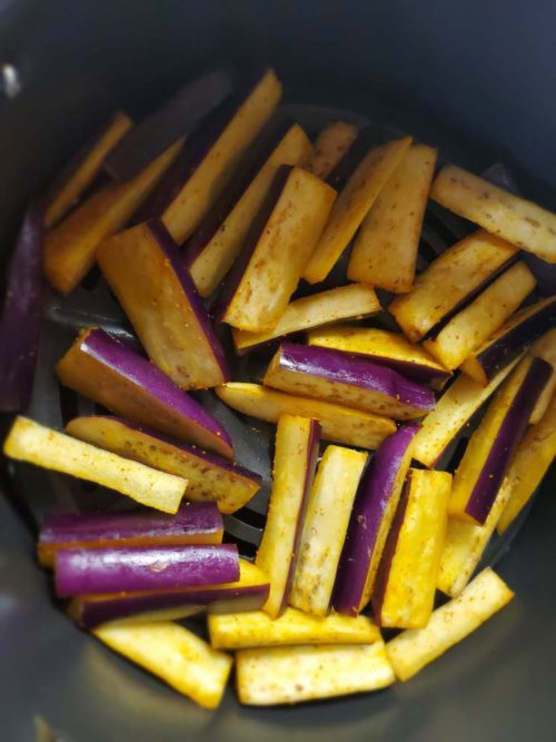 Air-fried eggplant salad - Hungry Lankan