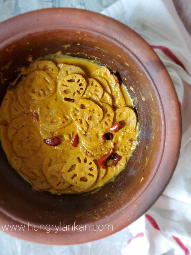 Sri Lankan vegan lotus curry