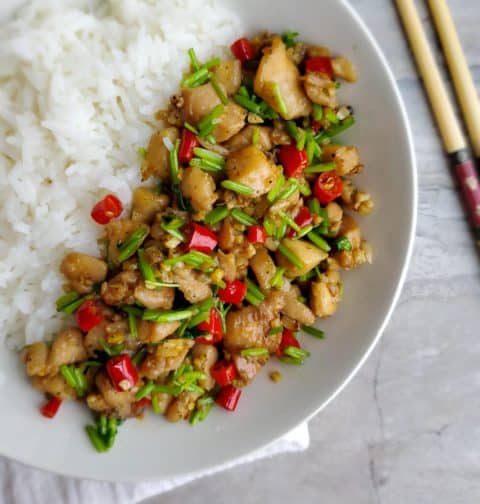 chili and cilantro chicken - chinese style