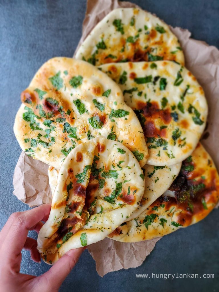 Easy Buttery Garlic naan recipe with yeast