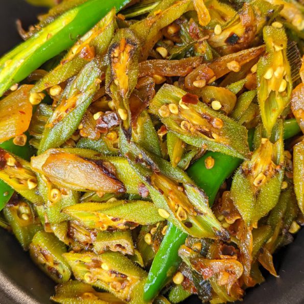 Vegan Easy Okra stir-fried