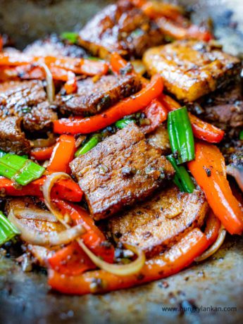 pork belly with peppers