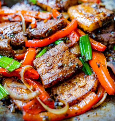 pork belly with peppers