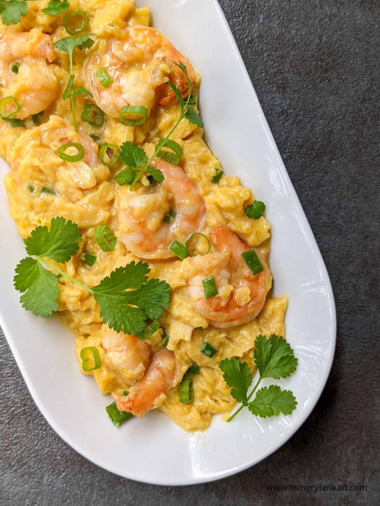 Scrambled eggs with Shrimp