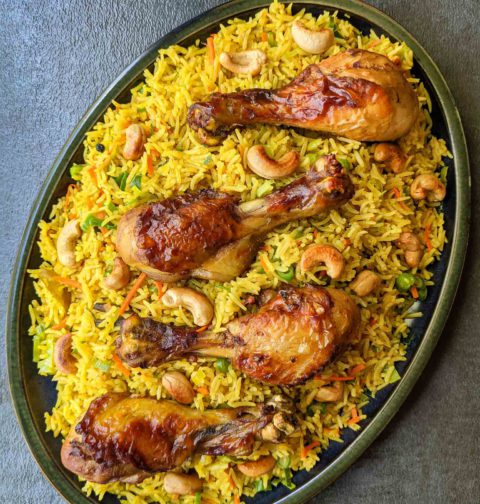 Yellow Rice with Chicken and Vegetables