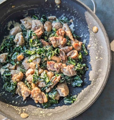 Creamy chicken with Kale