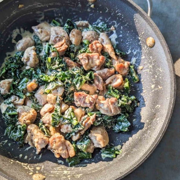 Creamy chicken with Kale