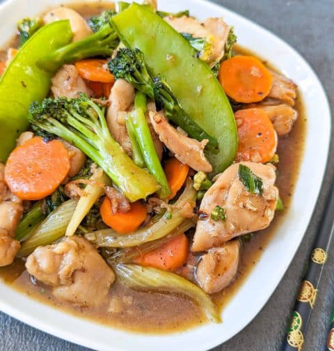 Chicken and mix vegetable stir-fry