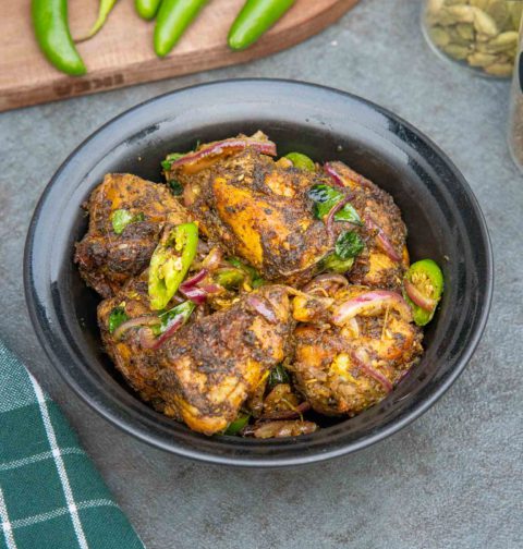 Black Pepper Chicken in Air-Fryer