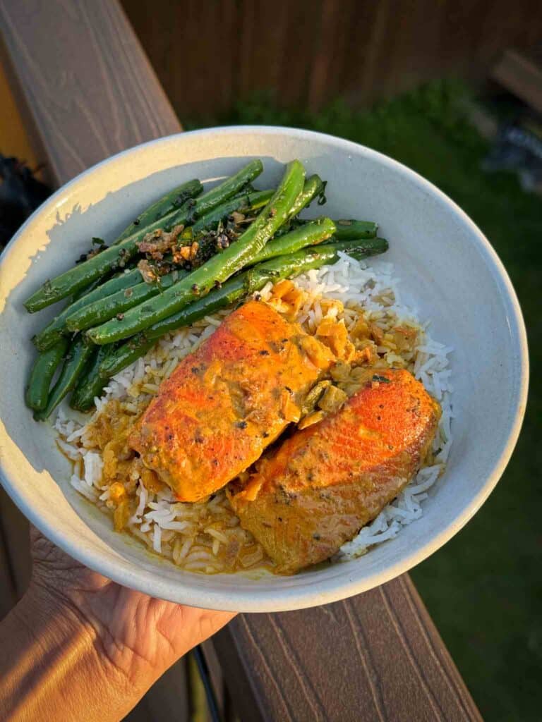 Salmon Curry Rice Bowl