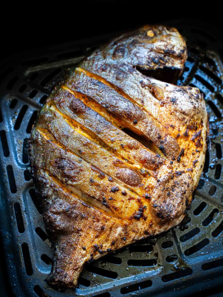 Pompano whole fish in air fryer