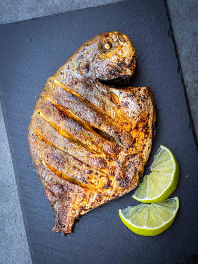 Pompano whole fish in air fryer