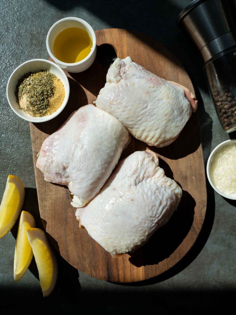 Ingredients for lemon pepper chicken in the air fryer