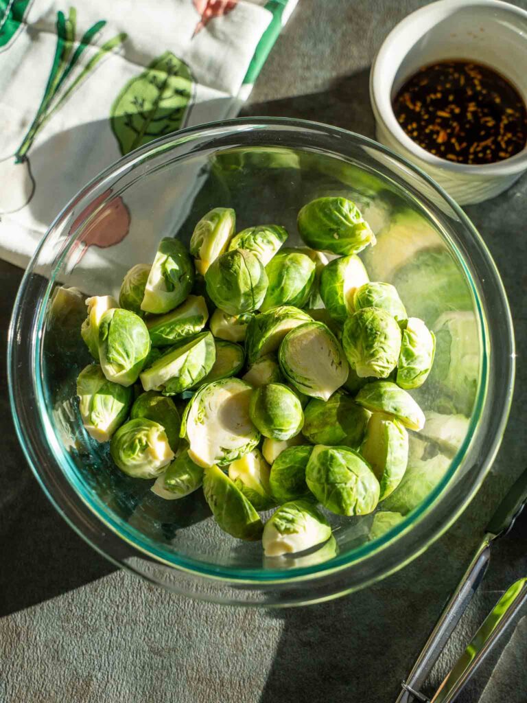 Soy Brown Sugar Brussels Sprouts